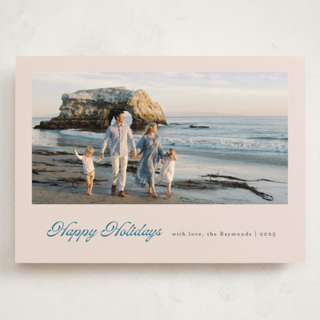 "Scripted Holiday" - Holiday Cards in Wintermint by Mansi Verma - Front
