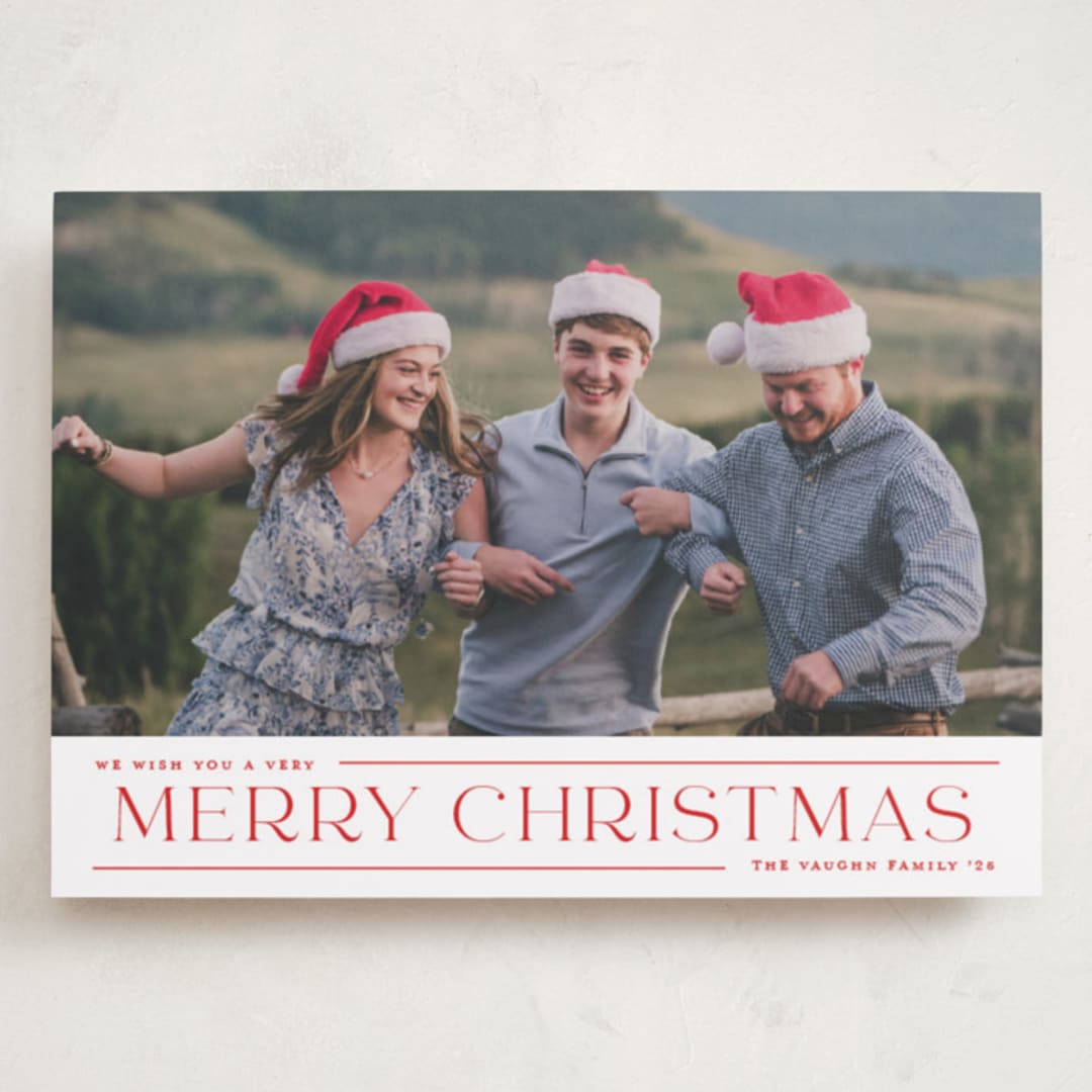 "Merry Trim" - Holiday Cards in Candy Cane by Erica Krystek - Front