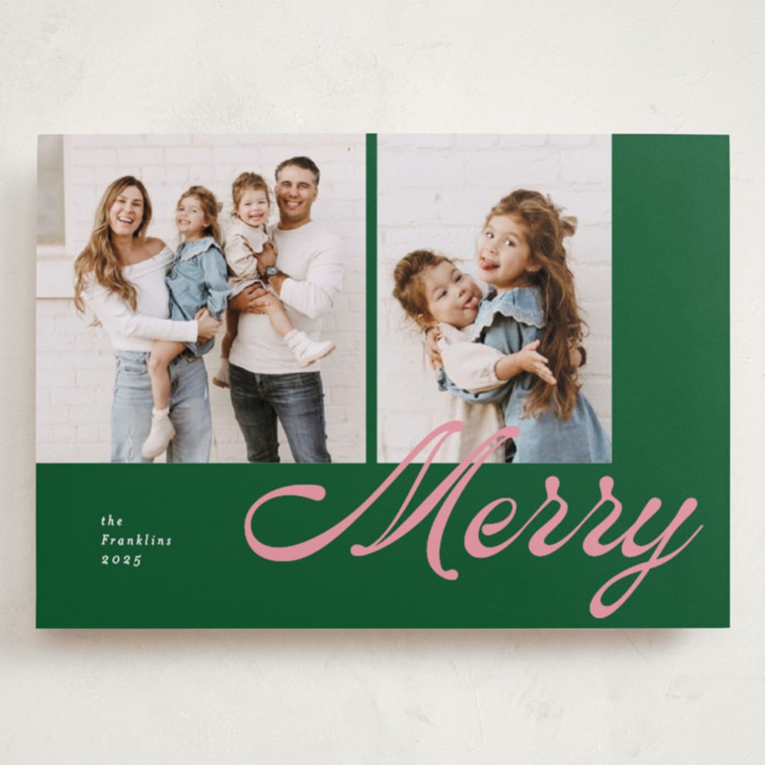 "Sporty Merry" - Holiday Cards in Evergreen by Catherine Culvenor - Front