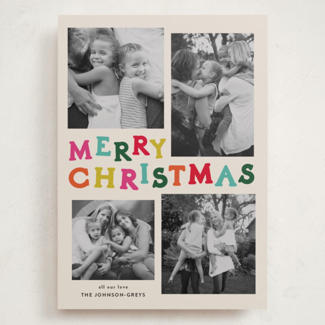 "Color Coded Spirit" - Holiday Cards in Bright by Inkblot Design - Front