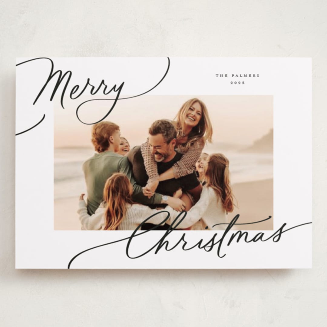 "Evoke" - Holiday Cards in Snow by Everett Paper Goods - Front