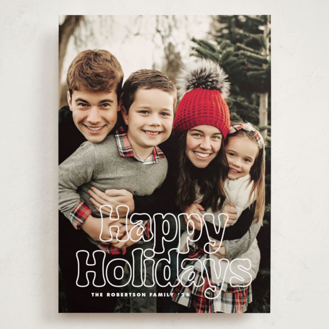 "Outline" - Holiday Cards in Starlight by Jessie Steury - Front