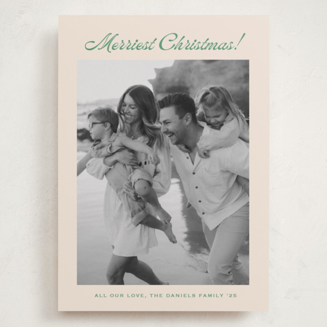 "Having Fun" - Holiday Cards in Lime by Carolyn MacLaren - Front