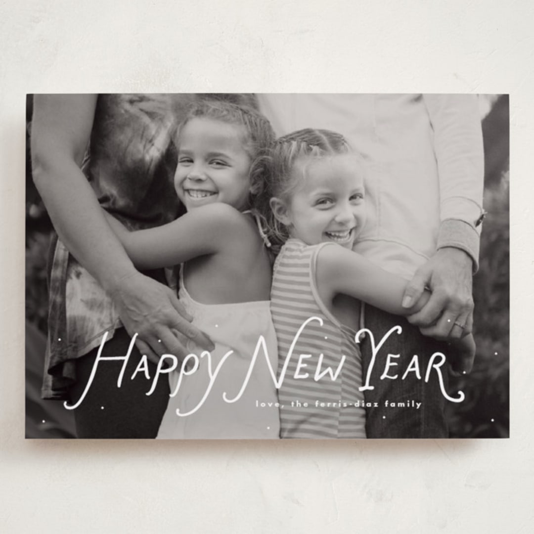 "Handwritten happy" - Holiday Cards in Penguin by Lea Delaveris - Front