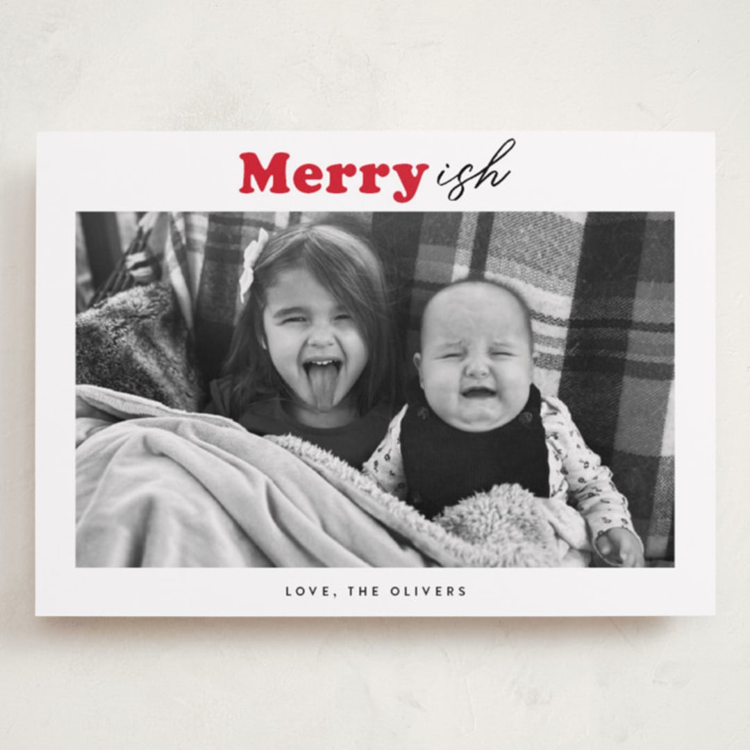 "Festive-ish" - Holiday Cards in Holly by Carrie ONeal - Front