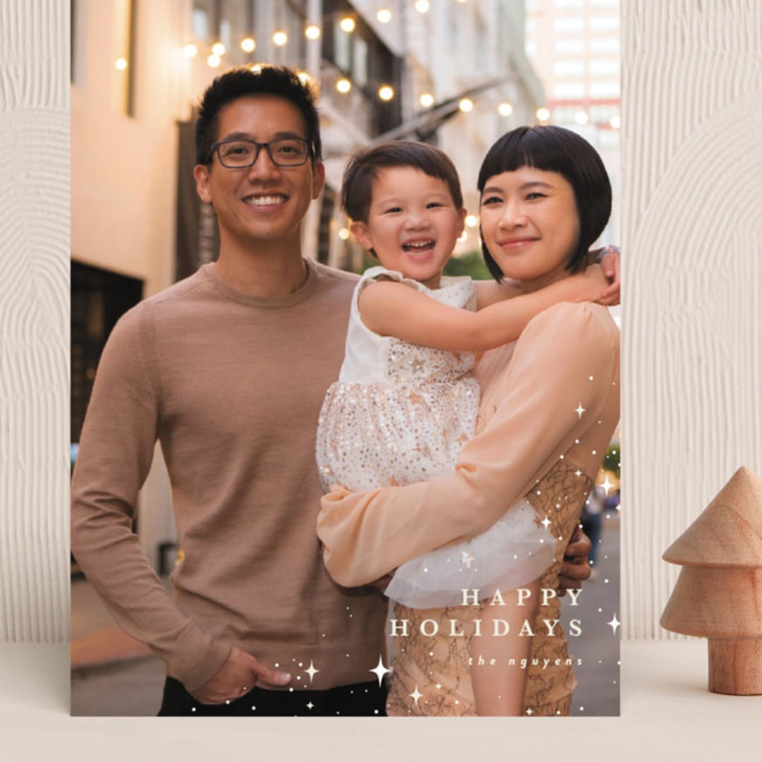 "Flurries" - Holiday Cards in Cream by Pixel and Hank - Front