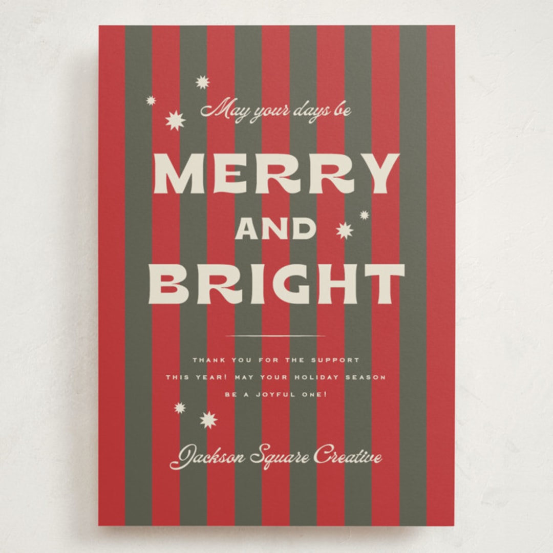 "Retro" - Holiday Cards in Garland by Wildfield Paper Co - Front
