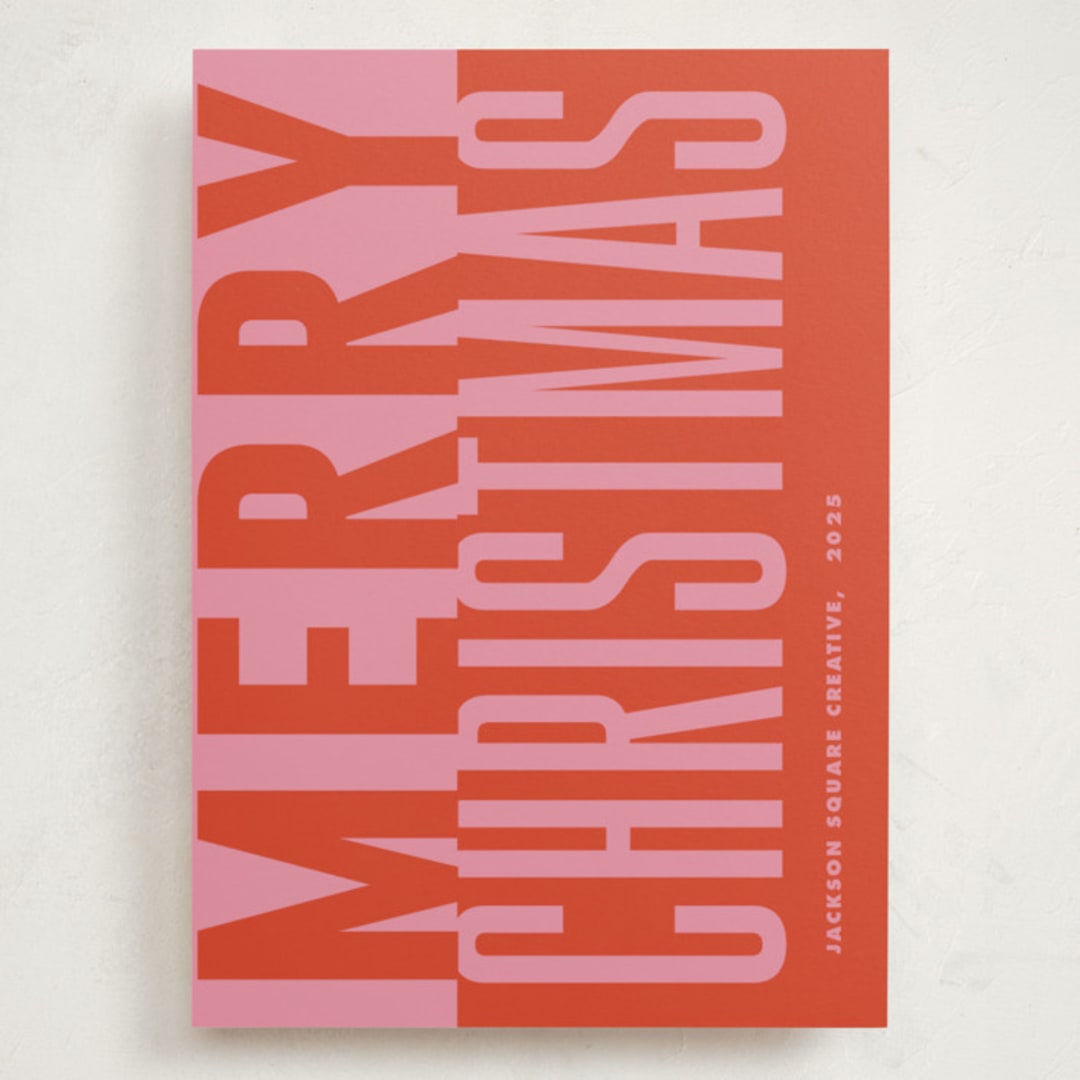 "Bold and Clear" - Holiday Cards in Santa by Claudia Orengo - Front