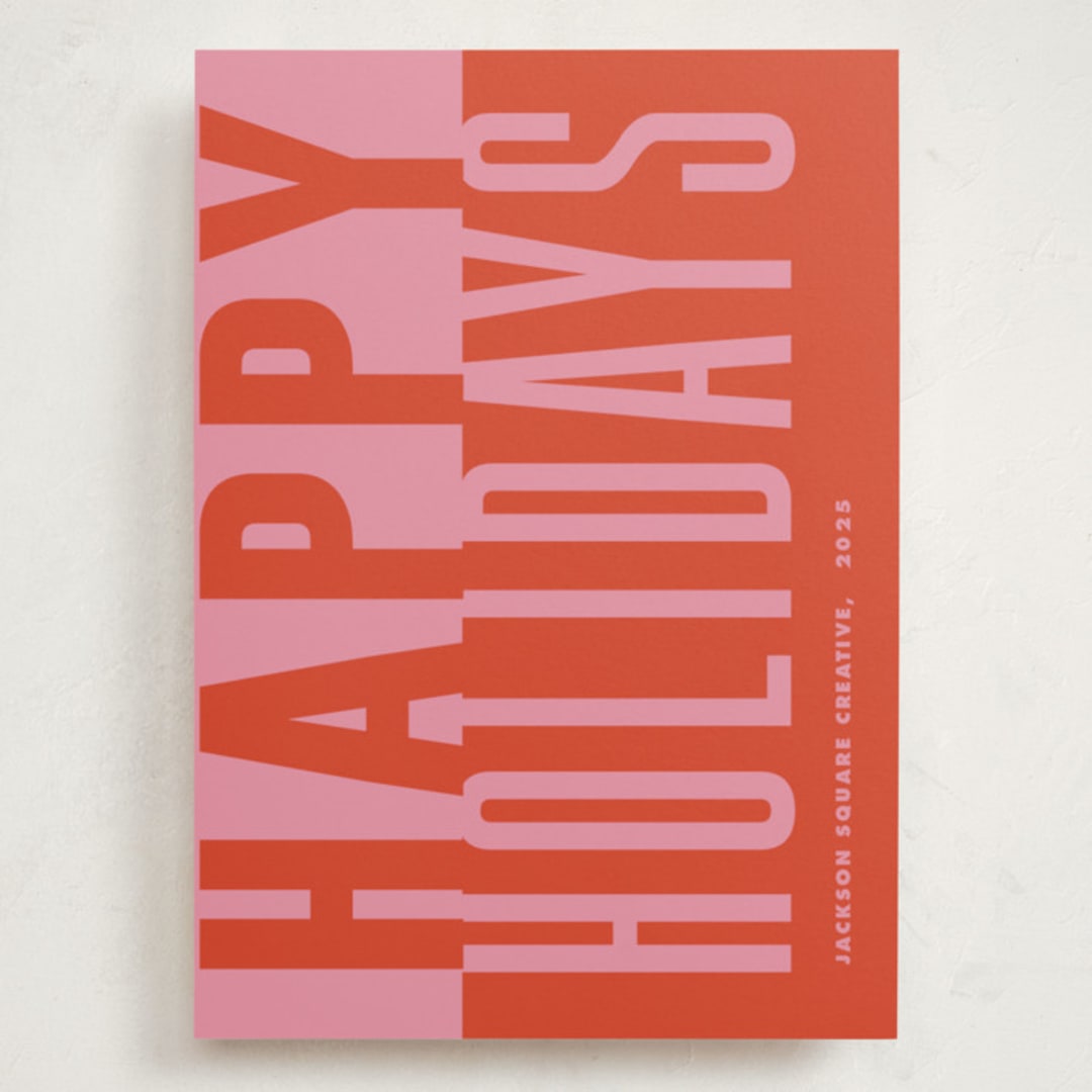 "Bold and Clear" - Holiday Cards in Santa by Claudia Orengo - Front