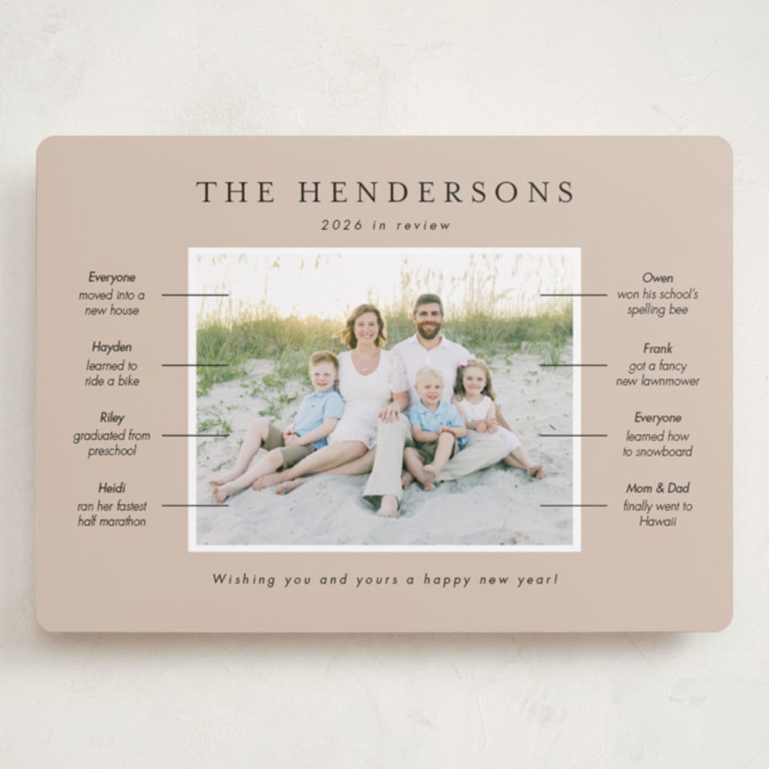 "Our Year in Review" - Holiday Cards in Ginger by Kristen Knechtel - Front