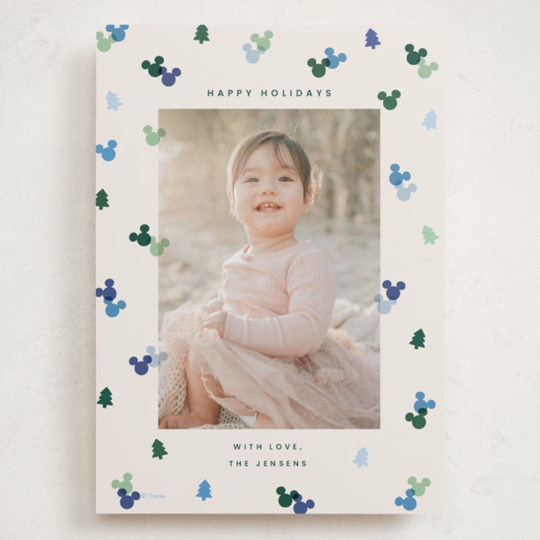 "Disney's Mickey Confetti" - Holiday Cards in Ice by Ellen Schlegelmilch - Front