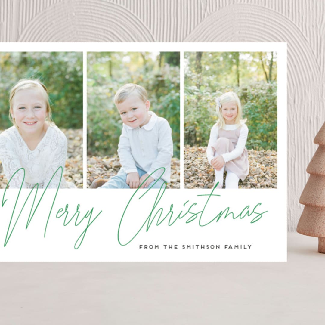 "hand-written holiday message" - Holiday Cards in Pine by Alexandra Dzh - Front