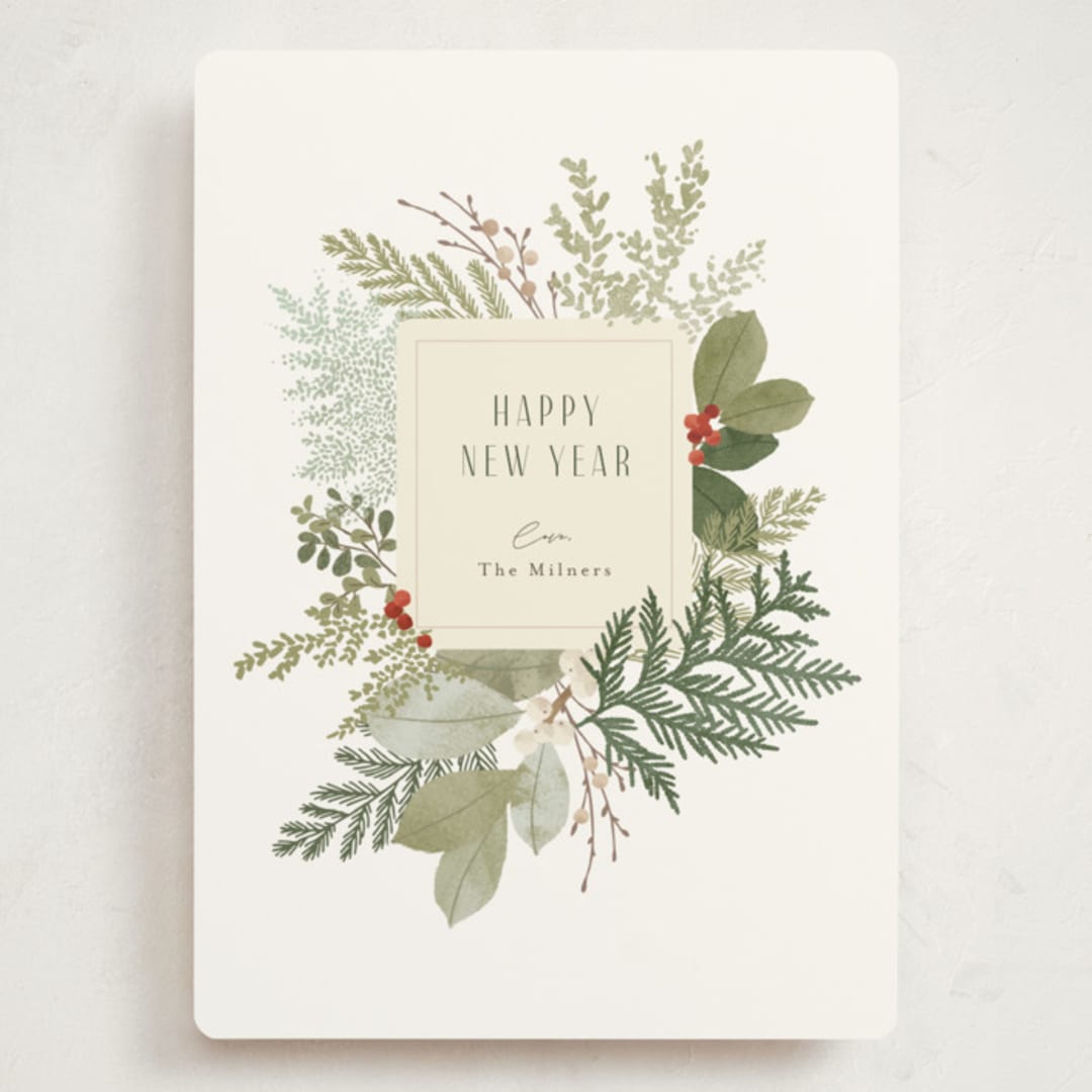 "Juniper" - Holiday Cards in Starlight by Jennifer Wick - Front