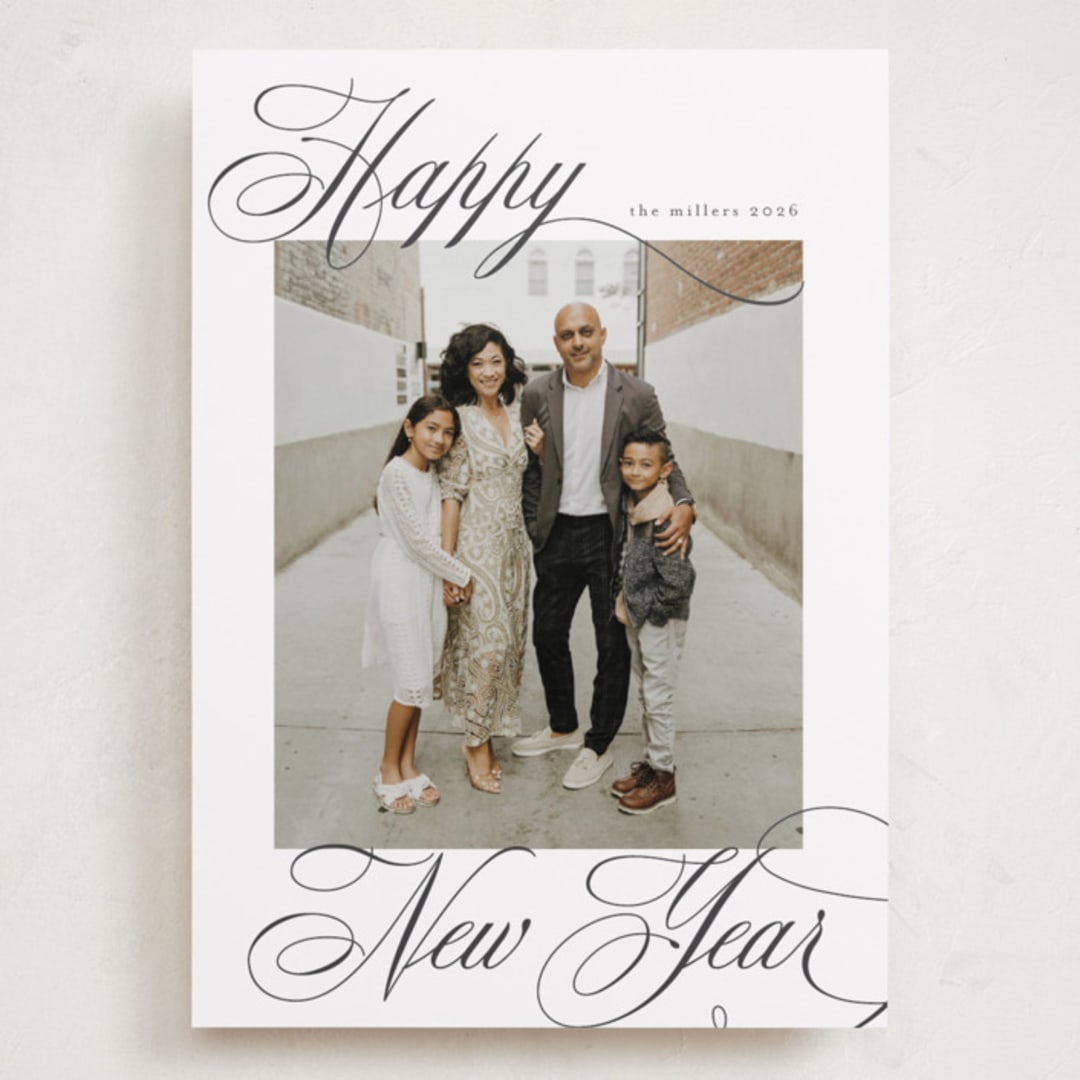 "Merry Script" - Holiday Cards in Ink by Nicole Walsh - Front