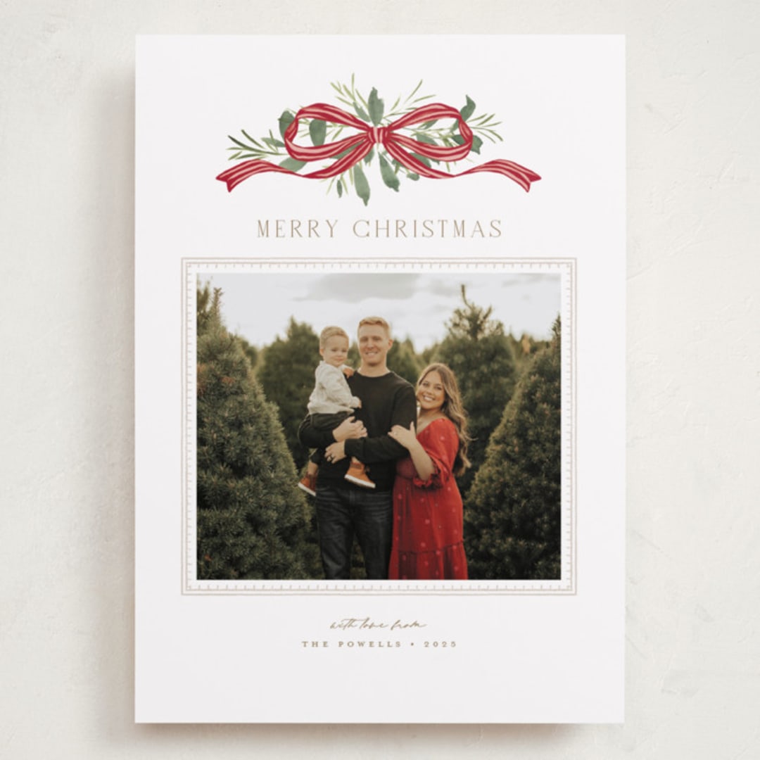 "Greenery Swag" - Holiday Cards in Santa by Everett Paper Goods - Front