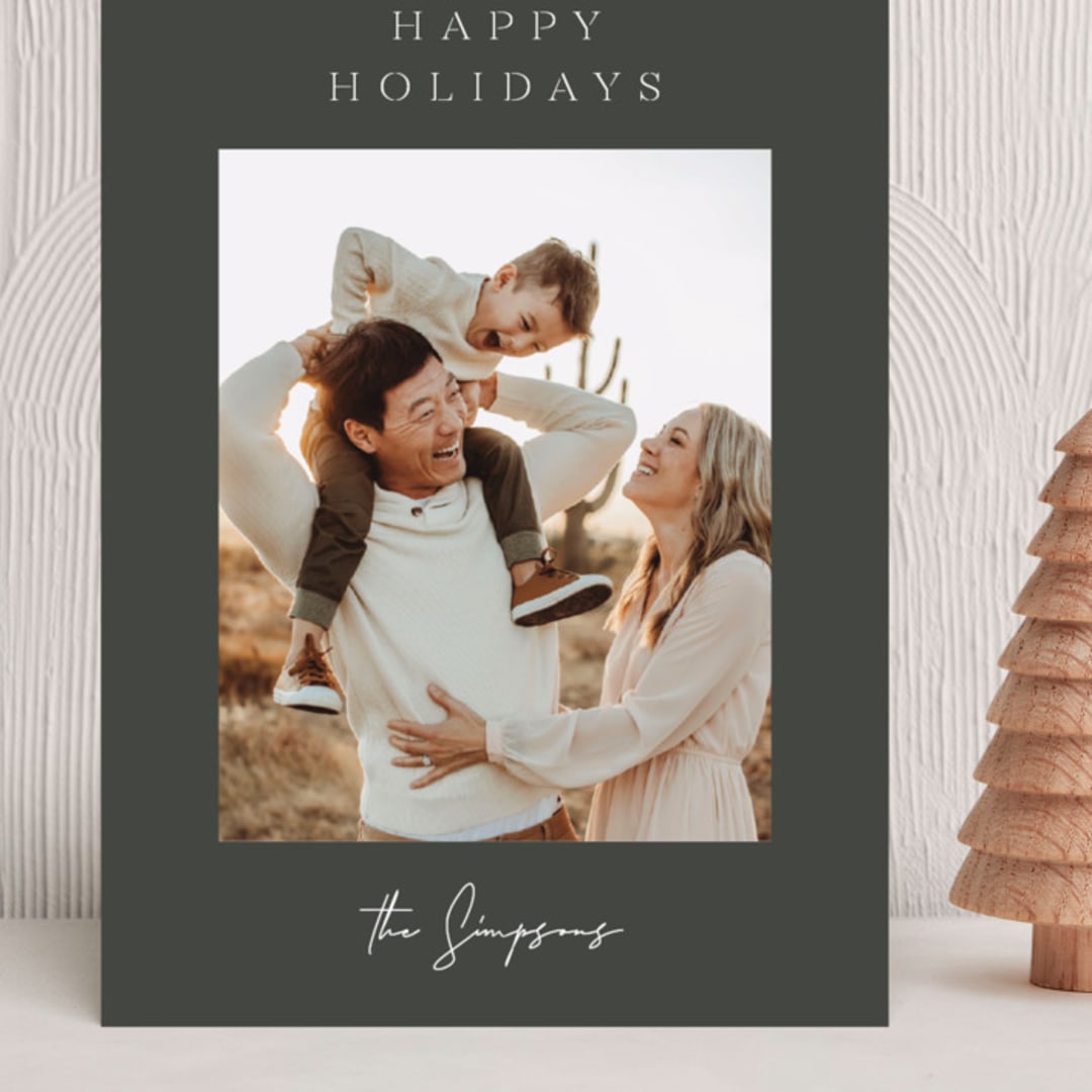 "the classic" - Holiday Cards in Midnight by Sara Hicks Malone - Front
