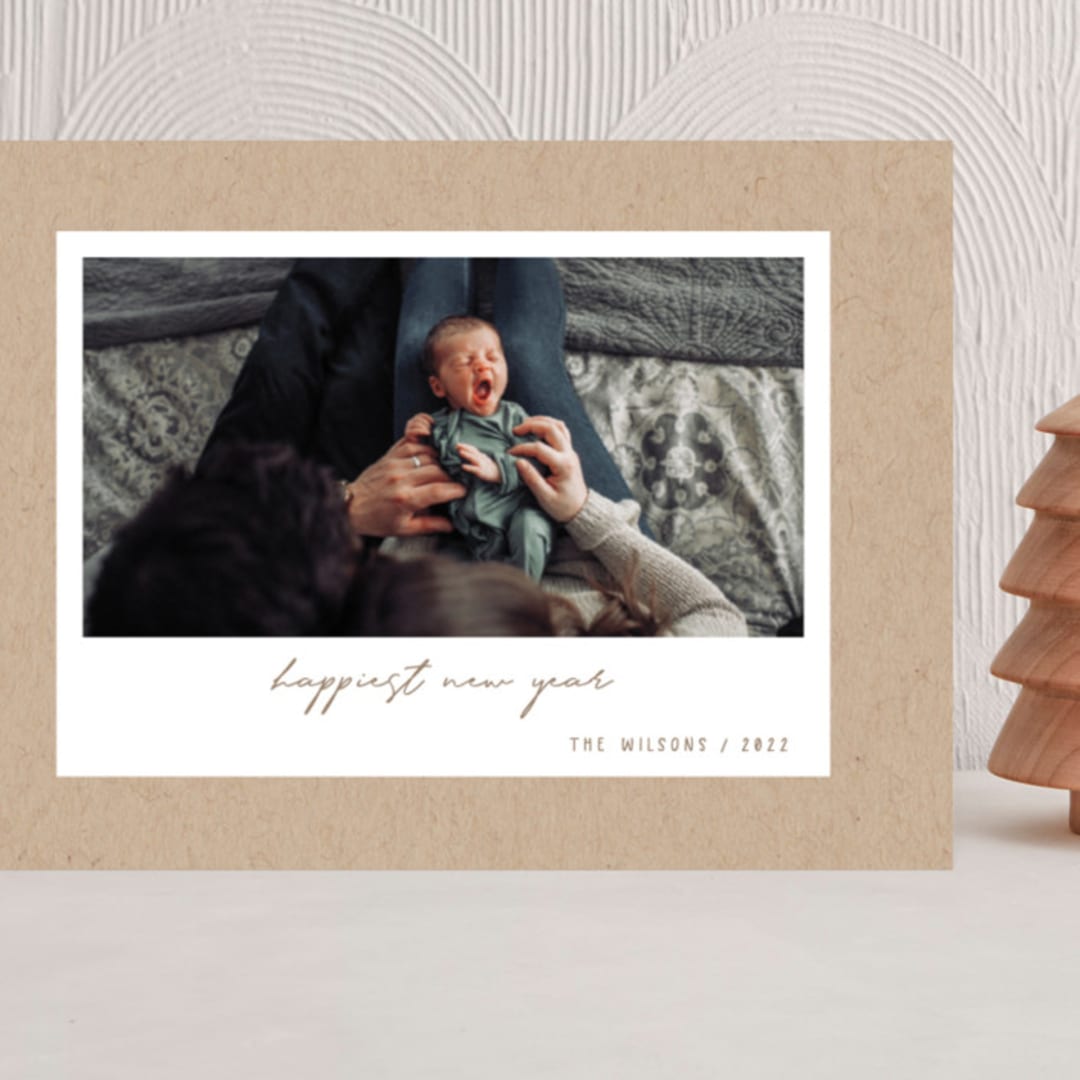 "New Year Snapshot" - Holiday Cards in Antique by Jhudy - Front