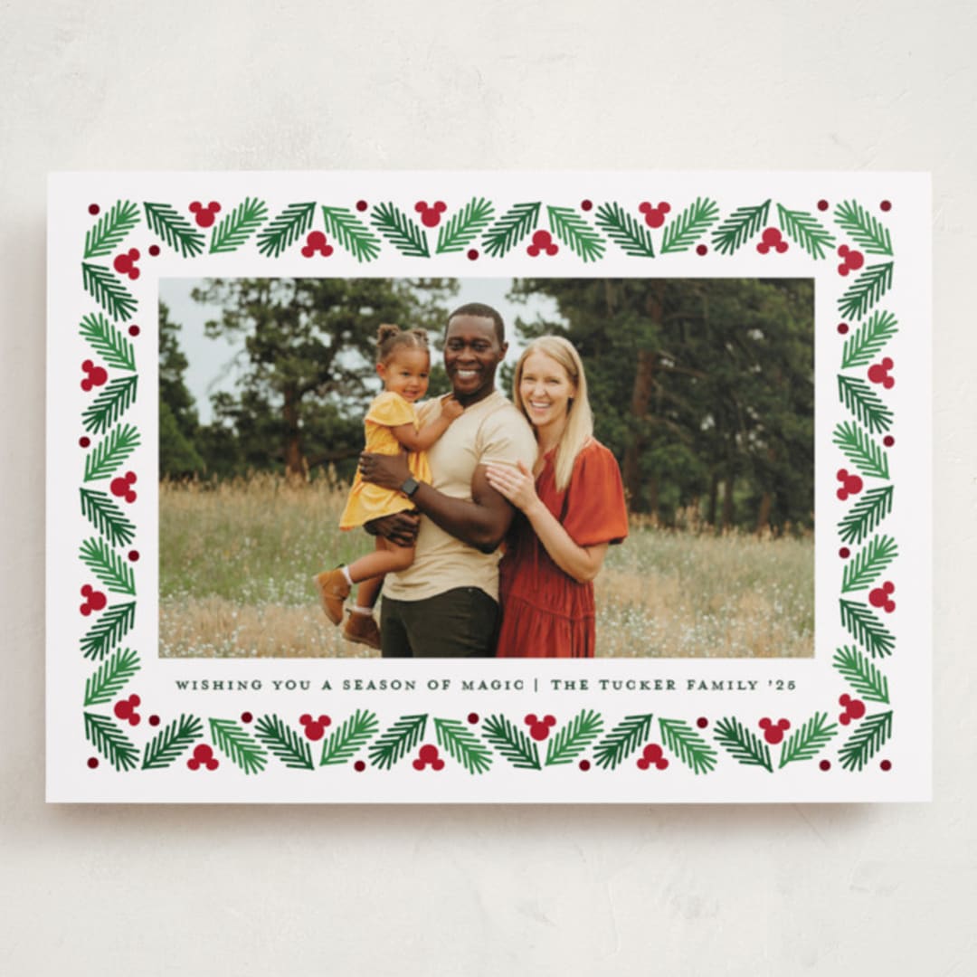 "Disney's Modern Mickey Holly" - Holiday Cards in Holly by Erica Krystek - Front