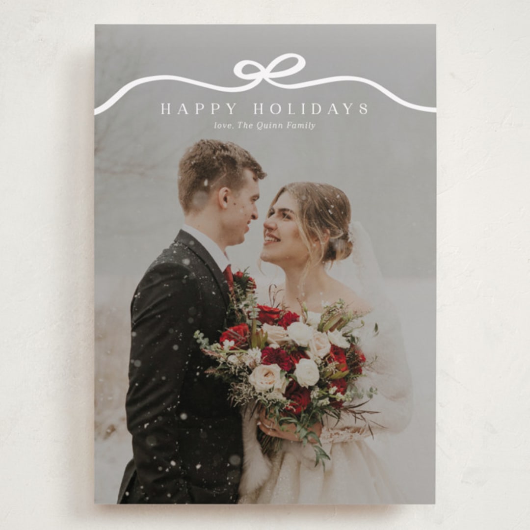 "Bow Tied" - Holiday Cards in Snow by Kaydi Bishop - Front