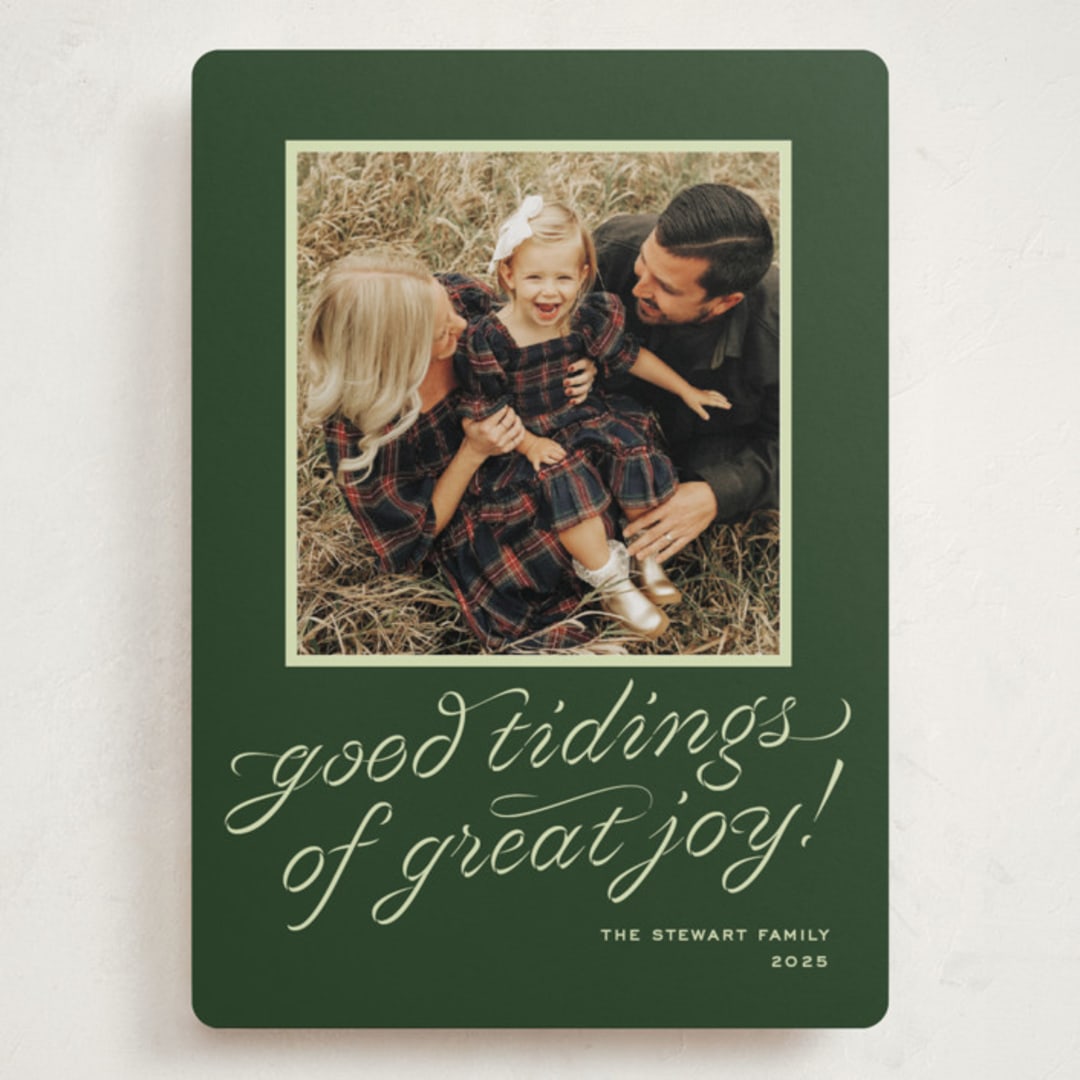 "cotillion" - Holiday Cards in Evergreen by Megan Davis - Front