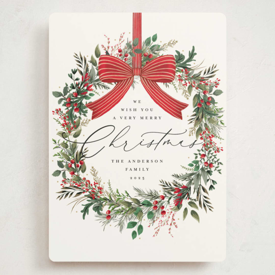 "Festive Holiday" - Holiday Cards in Snow by Susan Moyal - Front