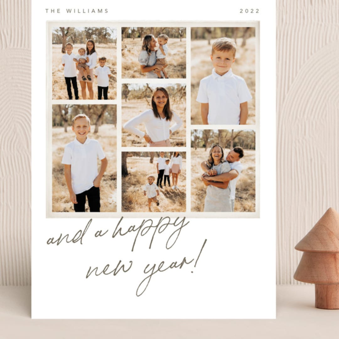 "Seven Stack" - Holiday Cards in Chestnut by Robert and Stella - Front