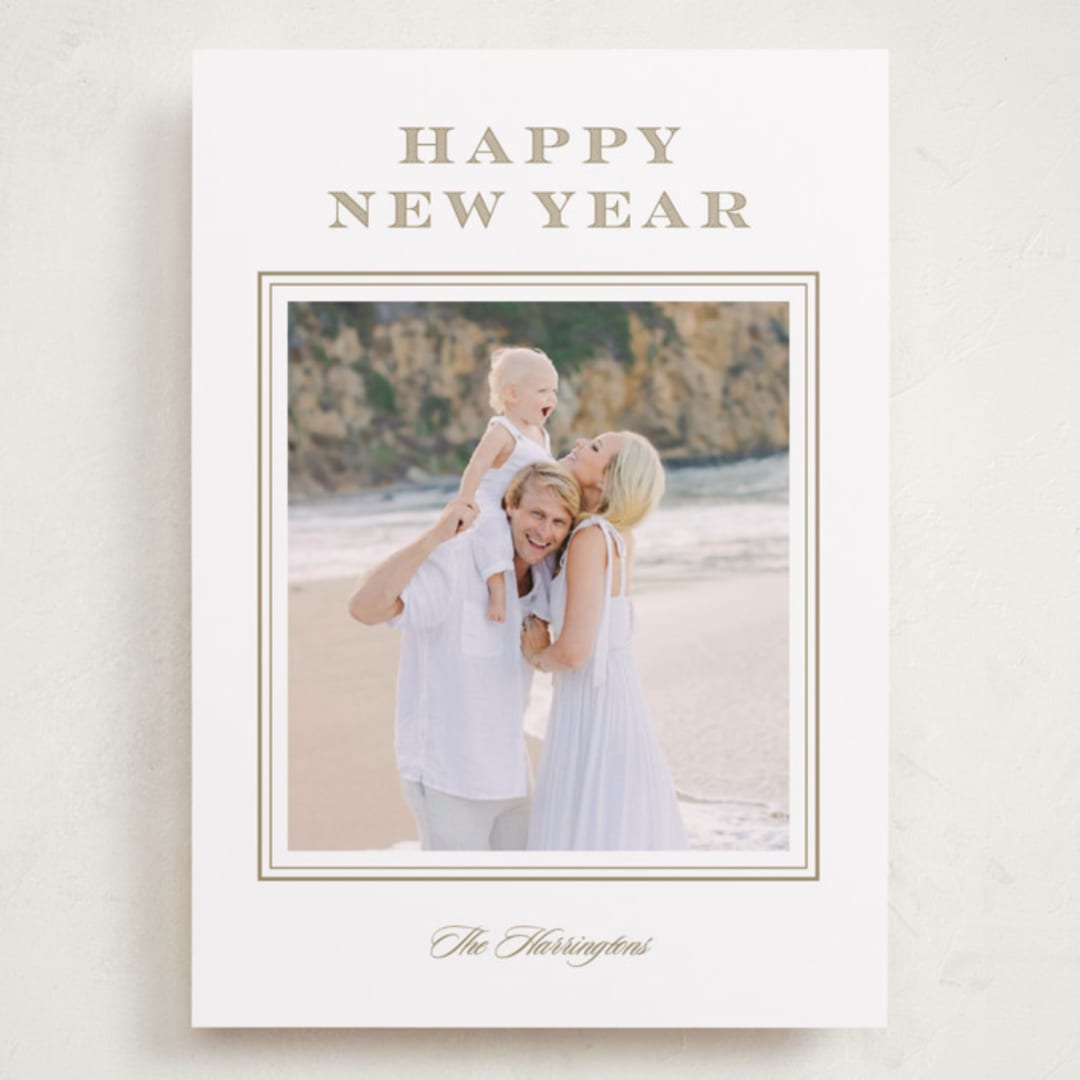 "Resort style" - Holiday Cards in Caramel by Stacey Meacham - Front