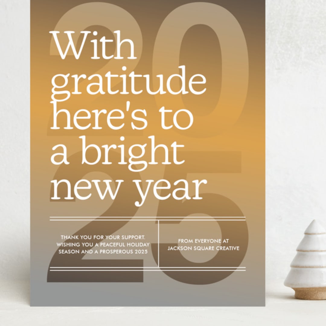 "Horizon" - Holiday Cards in Sunrise by Annie Clark - Front