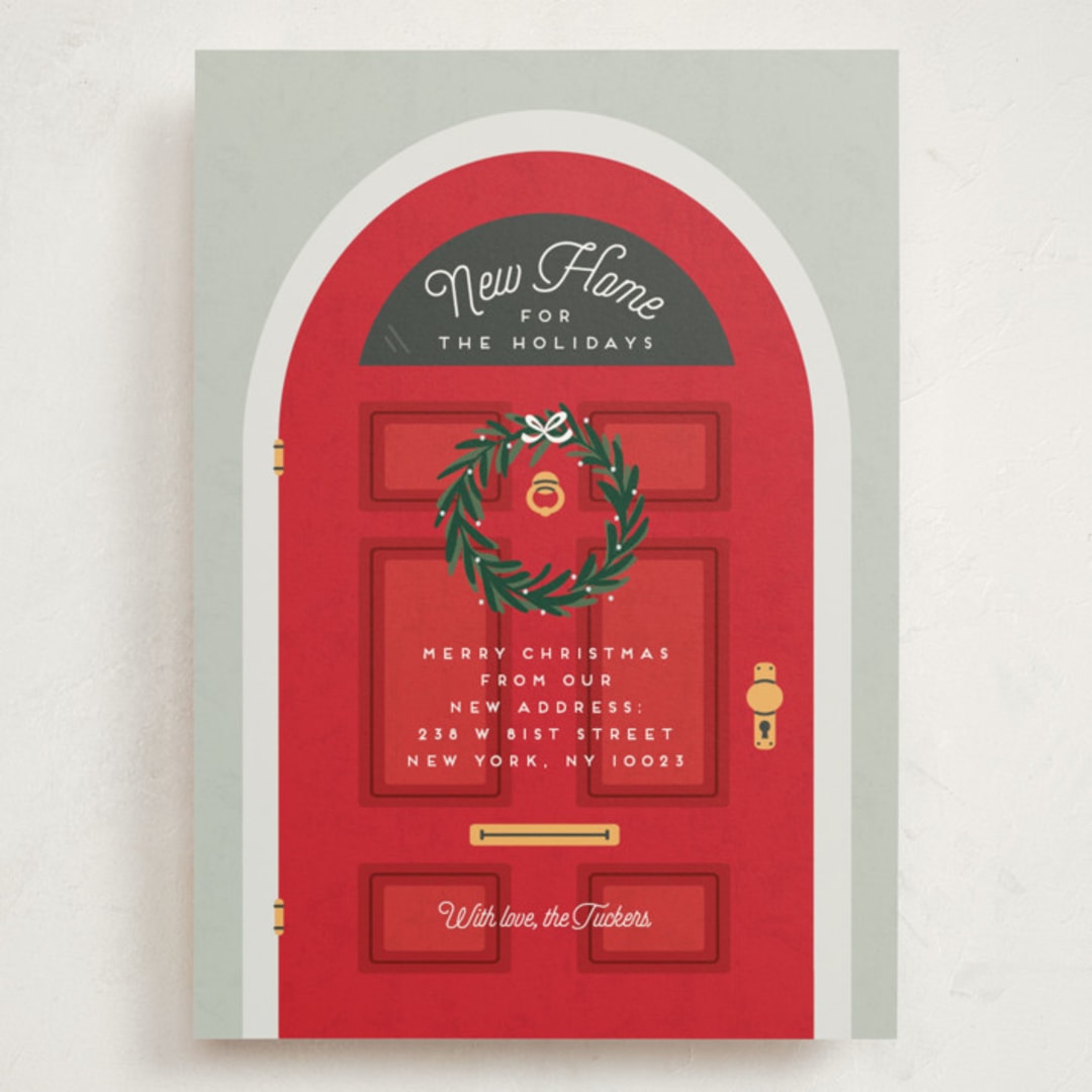 "holiday move" - Holiday Cards in Poinsettia by Erica Krystek - Front