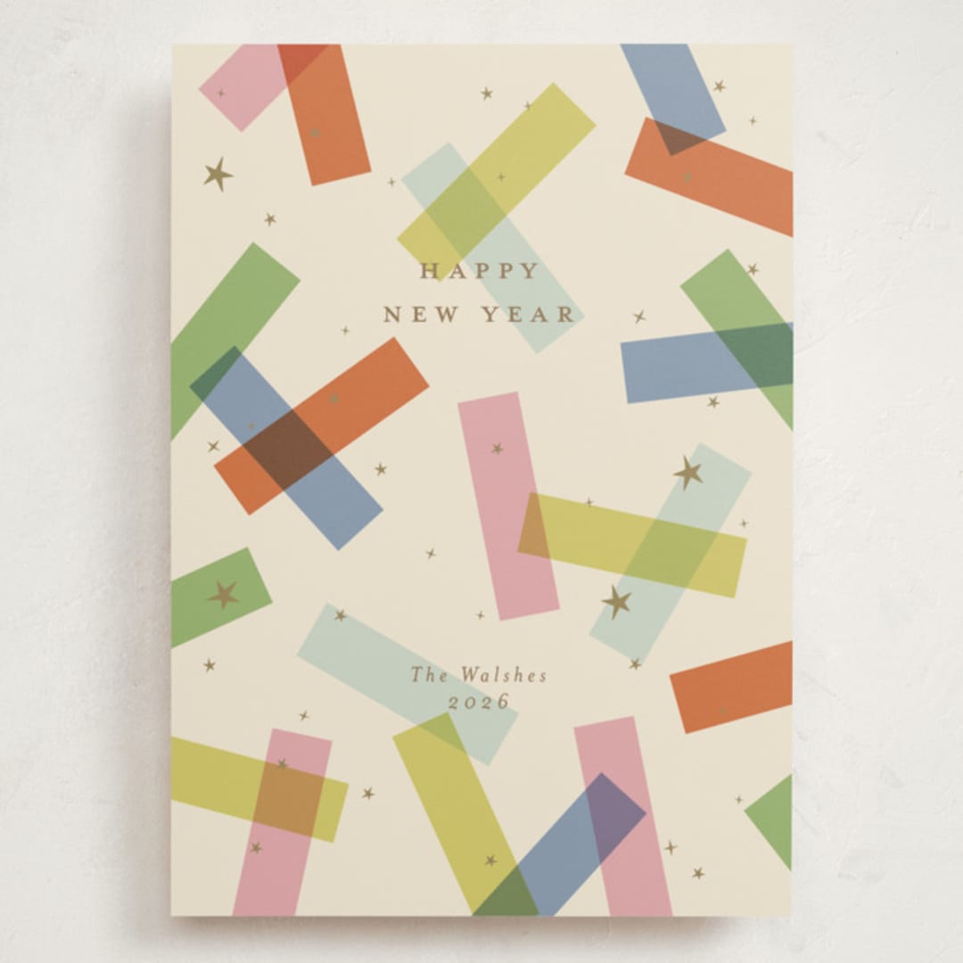 "confetti strips" - Holiday Cards in Candy by Ellen Schlegelmilch - Front