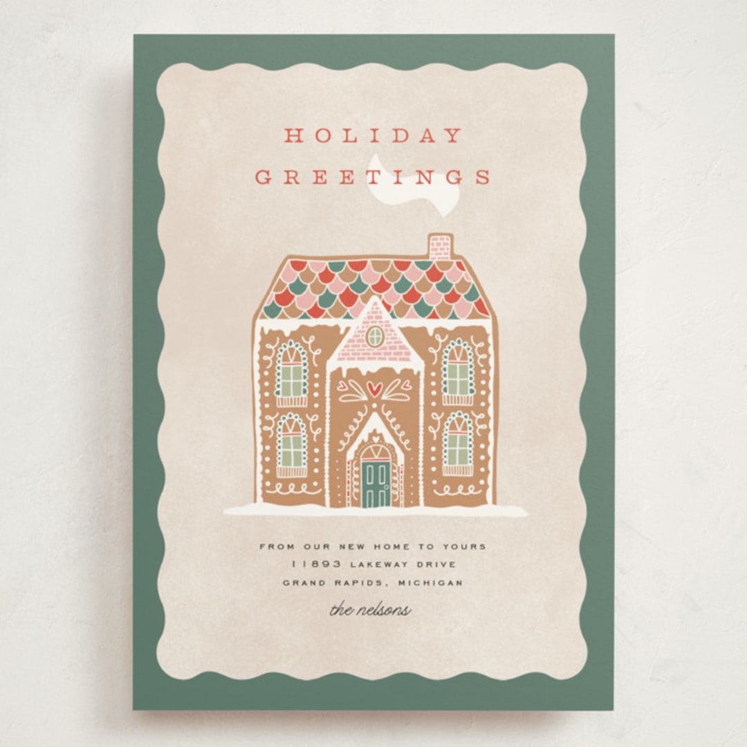 "Holiday Greetings" - Holiday Cards in Pine by Pixel and Hank - Front