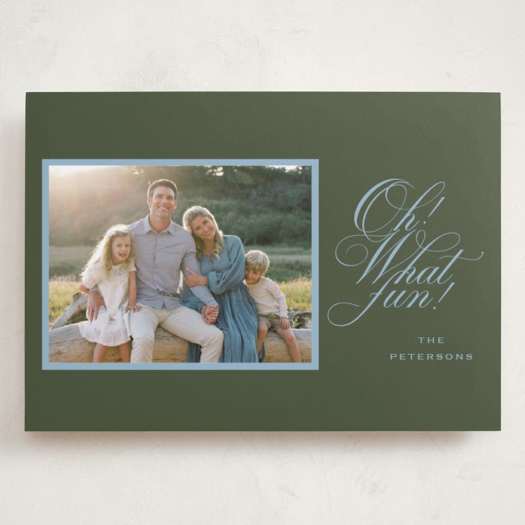"Family Traditions" - Holiday Cards in Evergreen by Erin Hodges - Front