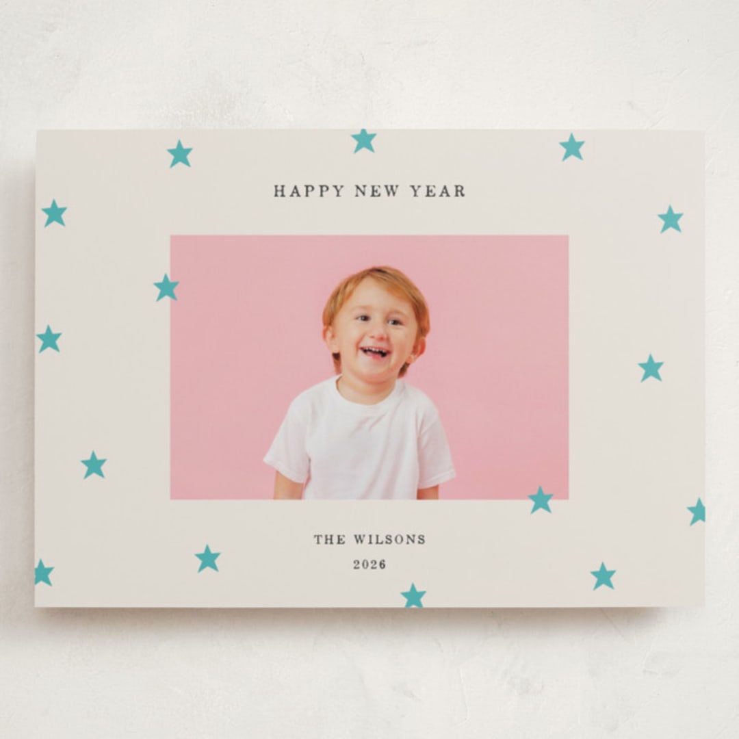 "Tiny Star Confetti" - Holiday Cards in Frost by Kercia Jane - Front