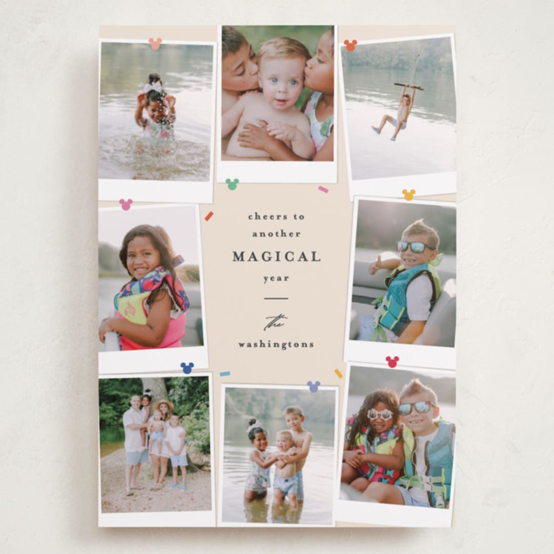 "Disney's Mickey Magical and Cheerful" - Holiday Cards in Rainbow by Creo Study - Front