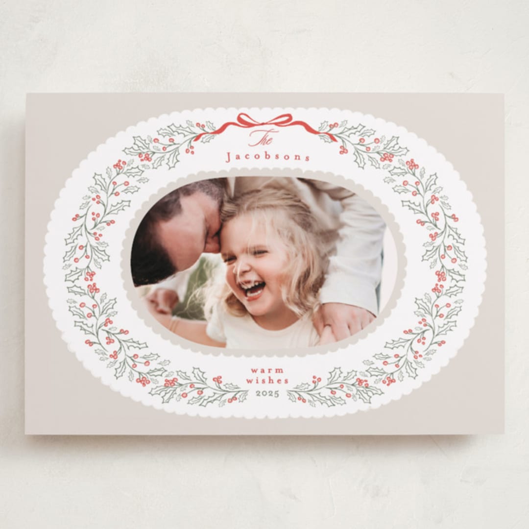 "Chantilly" - Holiday Cards in Dove by Karidy Walker - Front