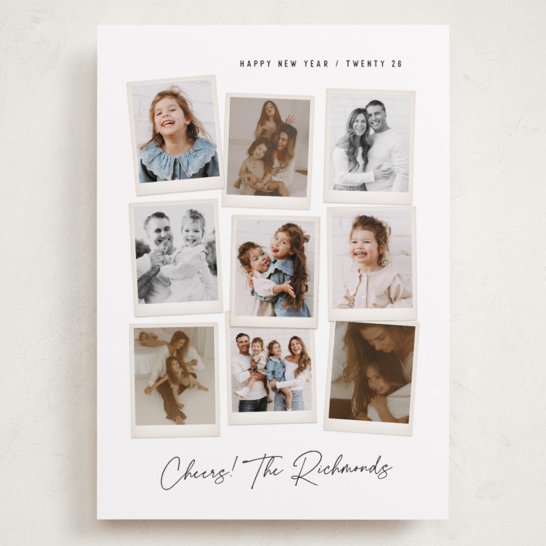 "Nine Snapshots" - Holiday Cards in Snow by Hooray Creative - Front