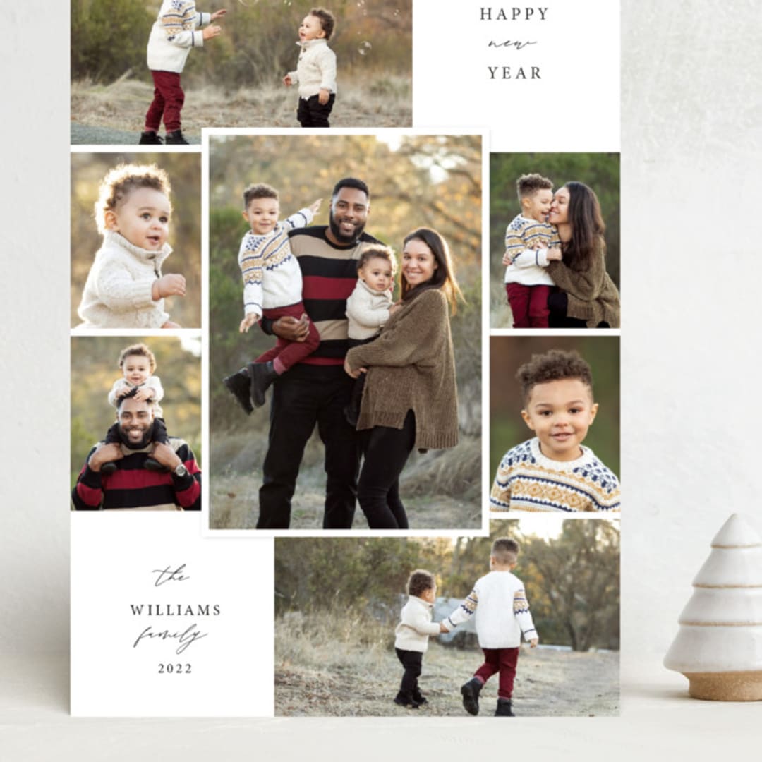 "Merry Seven" - Holiday Cards in Snowflake by Holly Whitcomb - Front