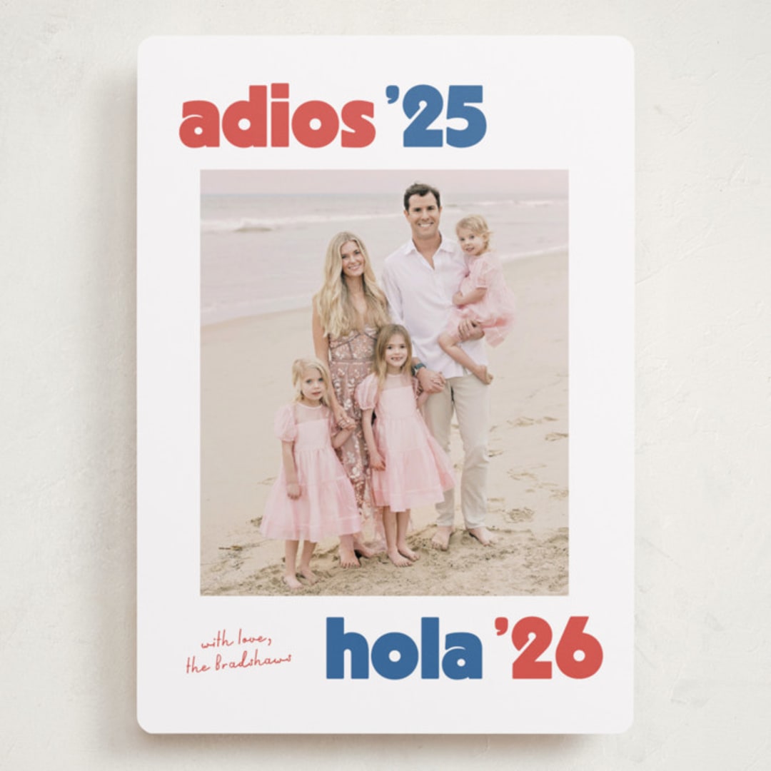 "adios" - Holiday Cards in Azure by Megan Davis - Front