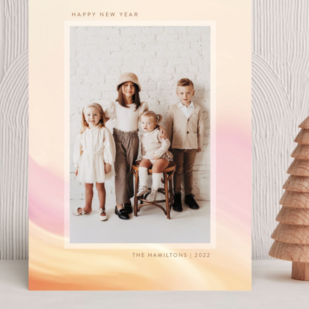 "painted light" - Holiday Cards in Creamsicle by Kamala Nahas - Front