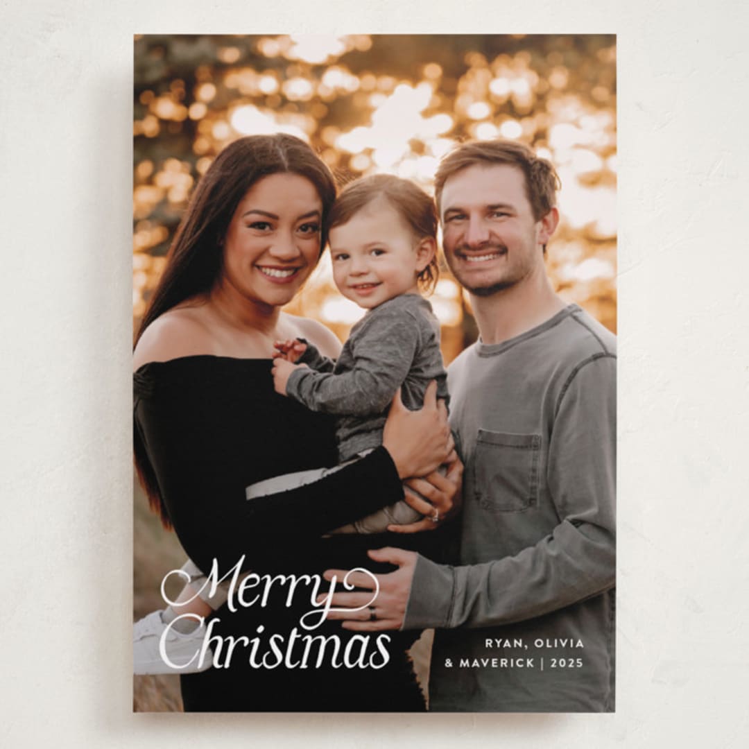 "Basics" - Holiday Cards in Snowberry by Pixel and Hank - Front