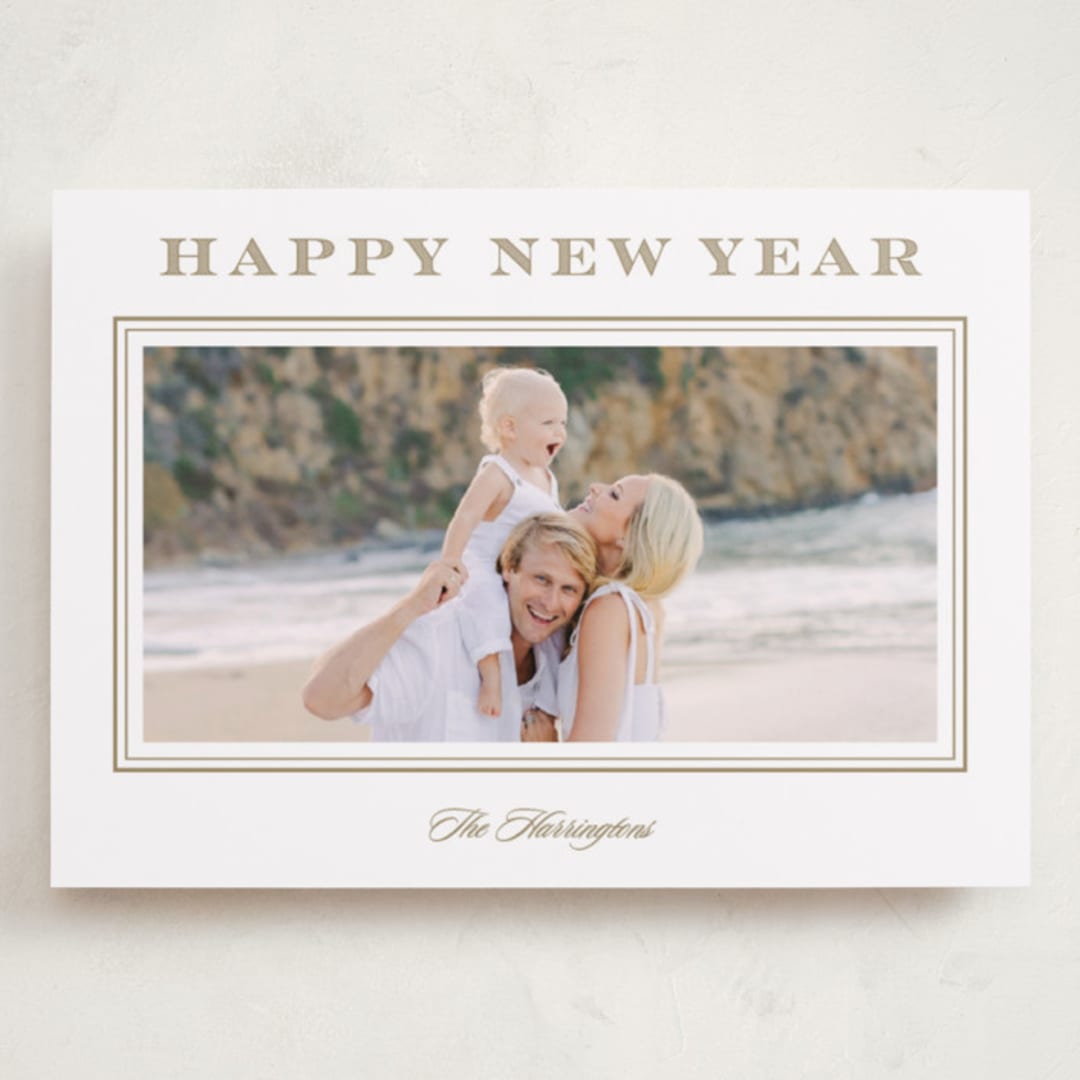 "Resort style" - Holiday Cards in Caramel by Stacey Meacham - Front