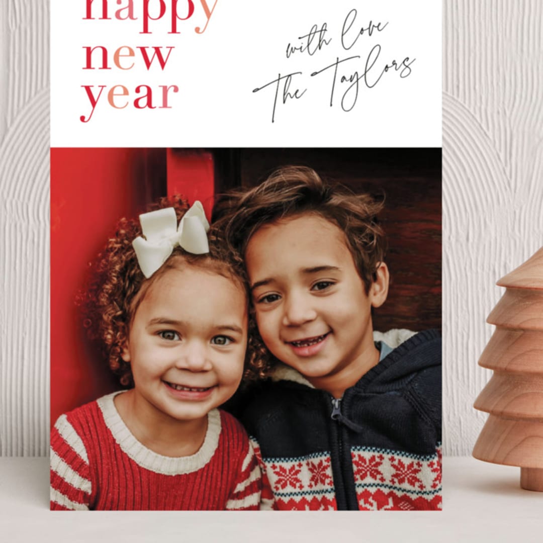 "Bright Holiday spirits" - Holiday Cards in Candy Cane by Kelly Nasuta - Front