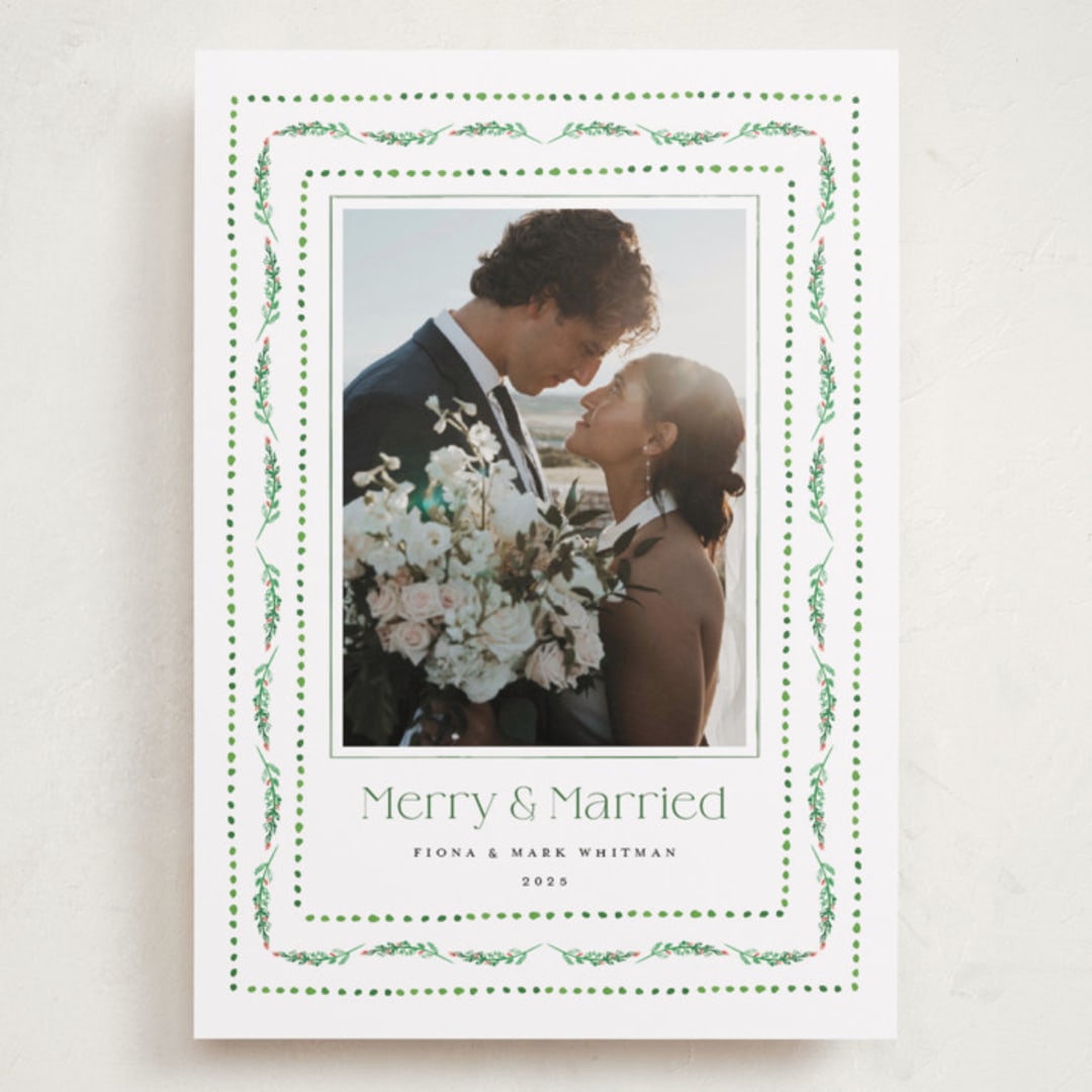 "Nostalgic Ribbon Border" - Holiday Cards in Elf Shoes by Erika Firm - Front