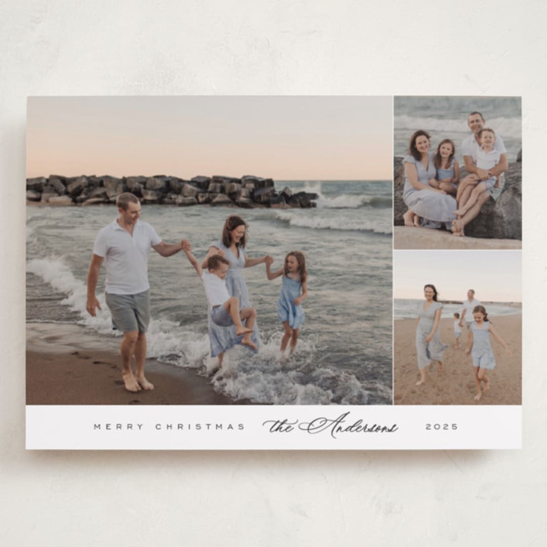 "Elegant Trio" - Holiday Cards in Snow by Nicole Walsh - Front