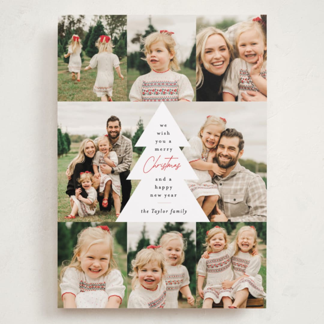 "Multi Tree Center" - Holiday Cards in Holly Berry by Alethea and Ruth - Front