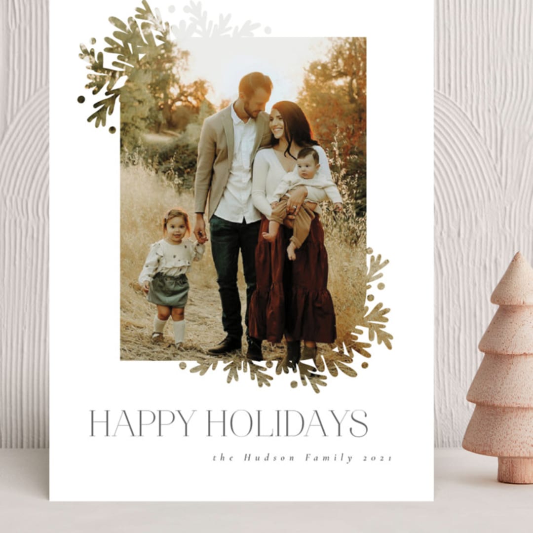 "Growing Frame" - Holiday Cards in Snowflake by Monika Torun - Front
