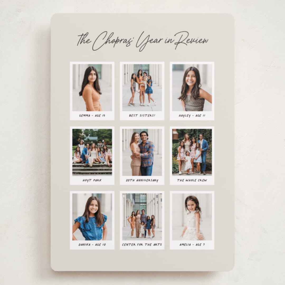 "Year in Review" - Holiday Cards in Latte by Hooray Creative - Front