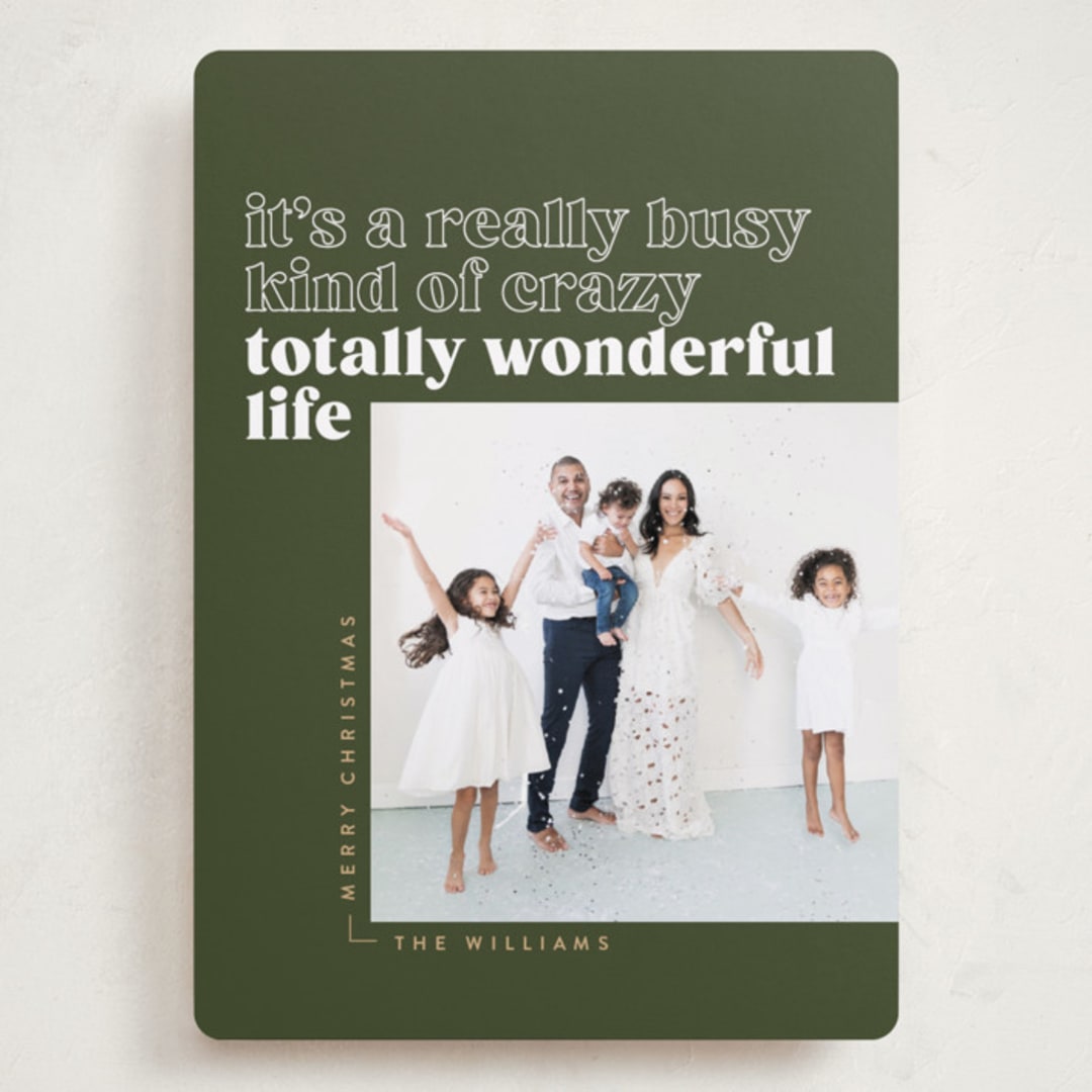 "Totally Wonderful" - Holiday Cards in Pine by Robert and Stella - Front