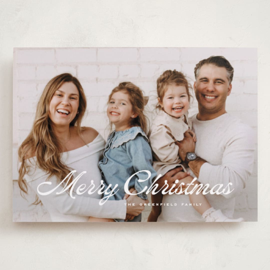 "Retro Modern" - Holiday Cards in Blizzard by Wildfield Paper Co - Front