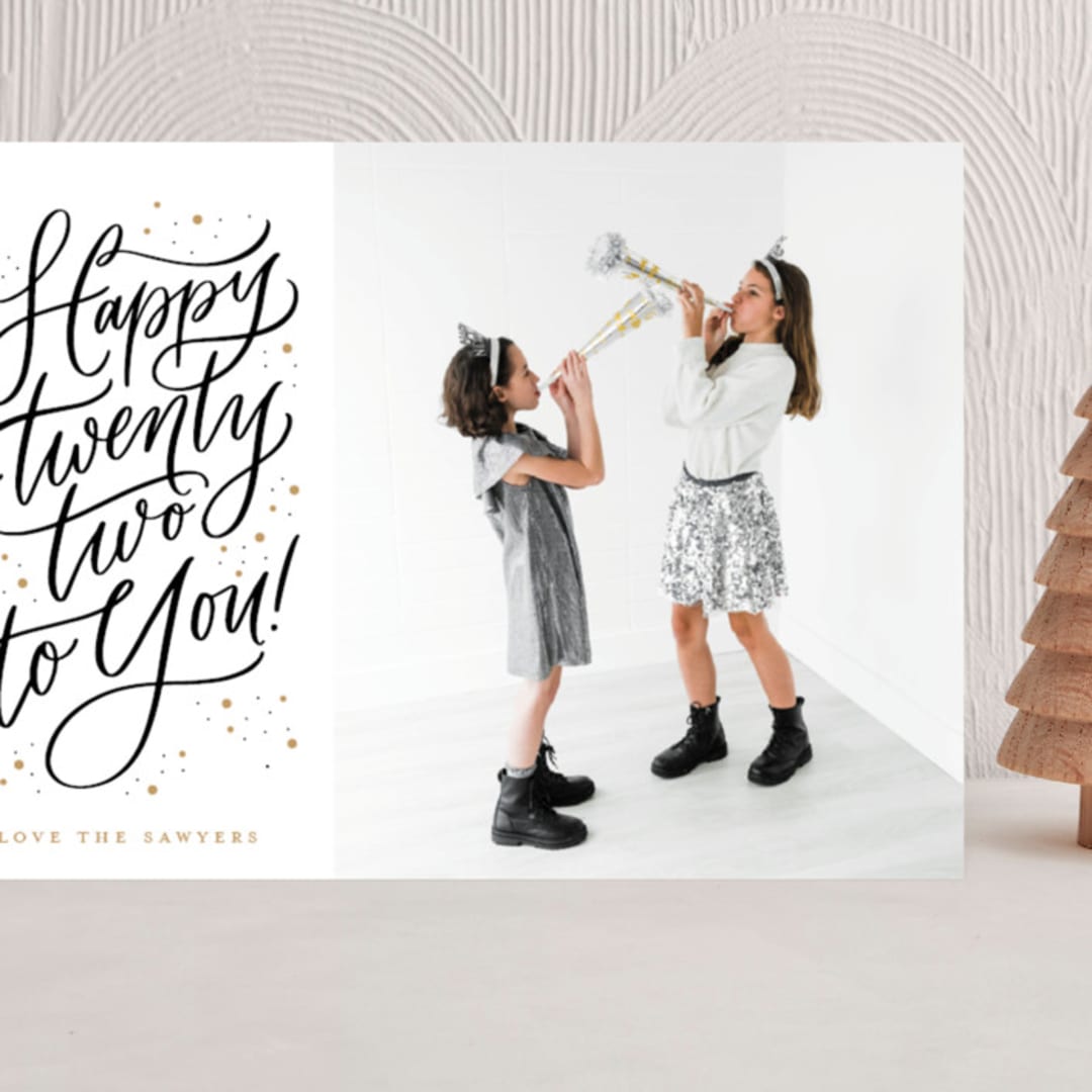 "Happy 22" - Holiday Cards in Sparkle by Erin German - Front